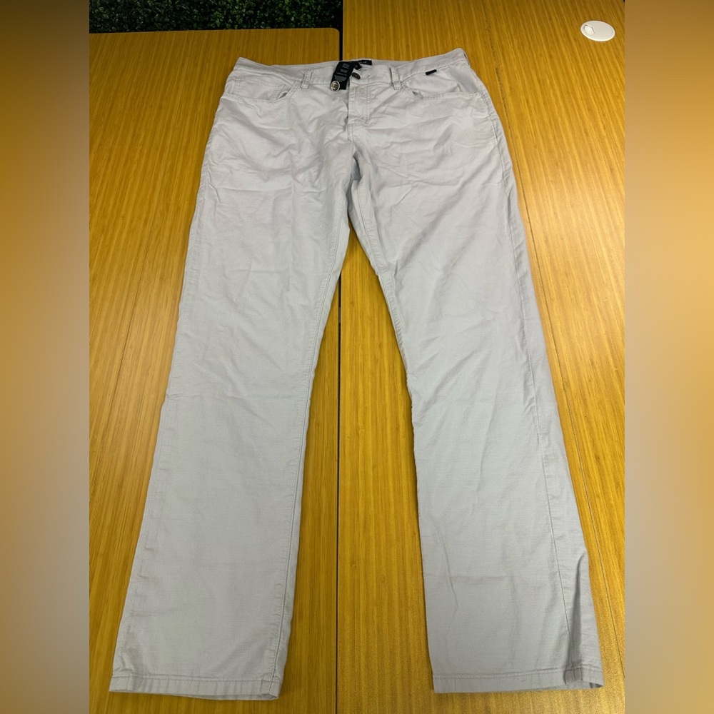 Travis Mathew Pants Mens 34 Gray Casual Chino Lightweight Light Wash Golf